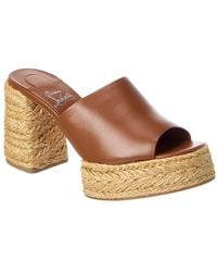 Christian Louboutin - Calakala 85 Leather Heeled Espadrilles - Lyst