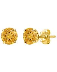 MaxColor - 14K 1.40 Ct. Tw. Citrine Stud Earrings - Lyst
