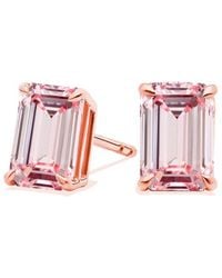Amairah - 14K Rose 1.00 Ct. Tw. Lab-Grown Diamond Stud Earrings - Lyst