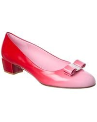 Ferragamo - Vara Bow Leather Pump - Lyst