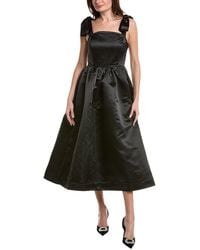 English Factory - Bow Pointed Midi Dress - Lyst