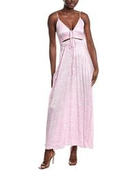 Maje - Cutout Waist Maxi Dress - Lyst