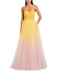 Mac Duggal - Strapless Sweetheart Ombre Tulle Ballgown - Lyst
