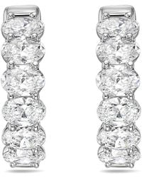 Diana M. Jewels - Diana M. 14K 3.00 Ct. Tw. Lab-Grown Diamond Huggie Earrings - Lyst
