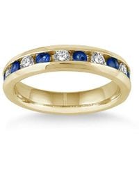 Gem Spark - 14k 1.18 Ct. Tw. Diamond & Sapphire Ring - Lyst