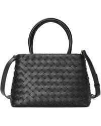 Tiffany & Fred Paris - Hand-Woven Top-Handle Leather Bag - Lyst