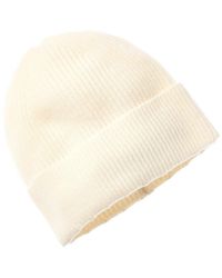 Amicale Cashmere - Cuffed Rib Knit Cashmere Hat - Lyst