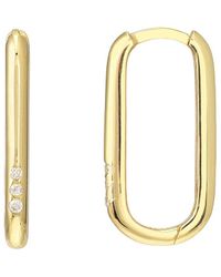 HAWLEY ST - 14K 0.05 Ct. Tw. Diamond Geometric Earrings - Lyst