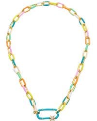 Juvell - 18k Plated Cz Link Necklace - Lyst