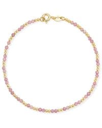 Ember Fine Jewelry - 14K Rose Quartz Bead Bracelet - Lyst