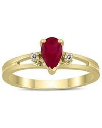 Gem Spark - 14K 0.48 Ct. Tw. Diamond & Ruby Ring - Lyst