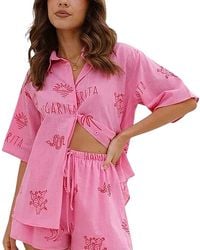 AMINA GLAM - 2Pc Shirt & Short Set - Lyst