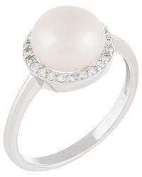 Splendid - & Czs Silver 8.5-9mm Freshwater Pearl & Cz Ring - Lyst