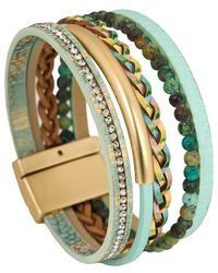 Saachi - Leather Bracelet - Lyst