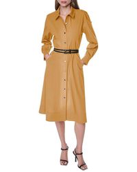 DKNY - Roll Tab Button-Down Dress - Lyst