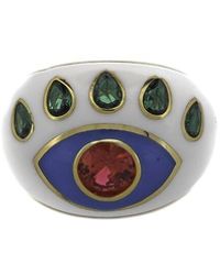 Ebru Jewelry - Protection & Luck Cz Statement Adjustable Ring - Lyst