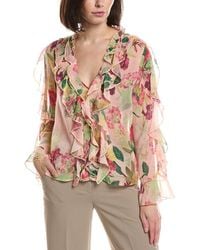 HL Affair - Ruffle Chiffon Blouse - Lyst
