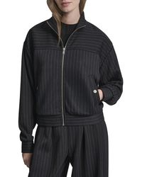 DKNY - Full Zip Pinstripe Track Jacket - Lyst