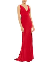 Mac Duggal - Sleeveless V Neck Jersey Gown - Lyst
