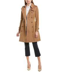 Burberry Gabardine Trench Coat - Brown