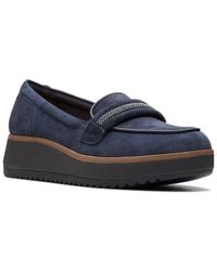 Clarks - Zylah Shine Suede Loafer - Lyst