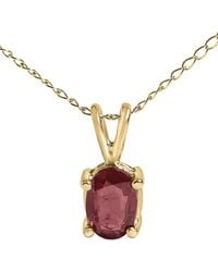 Haus of Brilliance - Colorful Gemstones 14K 0.50 Ct. Tw. Garnet Pendant Necklace - Lyst