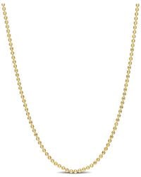 Italian Silver - 18K Over Ball Chain Necklace - Lyst