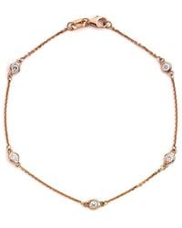 Suzy Levian - 14k 0.15 Ct. Tw. Diamond Station Bracelet - Lyst