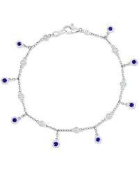 Jewels by Viomo - 14K 0.88 Ct. Tw. Diamond & Sapphire By The Yard Dangle Bracelet - Lyst