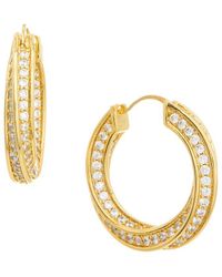 Crystal Haze Jewelry - 18K Plated Cz Dangle Earrings - Lyst