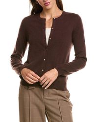 InCashmere - Basic Crewneck 100% Cashmere Cardigan - Lyst