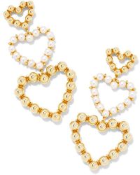 Kendra Scott - Ashton Heart 14K Pearl Statement Earrings - Lyst