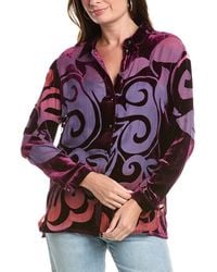 Johnny Was - Bess Button-Down Silk-Blend Shirt - Lyst