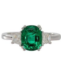 Diana M. Jewels - Fine Jewelry 18k 2.62 Ct. Tw. Diamond & Emerald Half-eternity Ring - Lyst