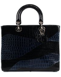 Dior - Dior Crocodile Leather Large Lady Dior (Authentic Pre-Owned) - Lyst