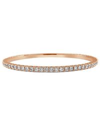 Sabrina Designs - 14k Rose Gold 3.07 Ct. Tw. Diamond Flexible Bangle Bracelet - Lyst