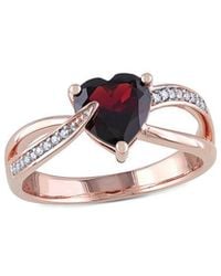 Rina Limor - 10k Rose Gold 1.45 Ct. Tw. Diamond & Garnet Ring - Lyst