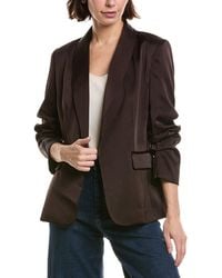 Tahari - Shawl Collar Scrunch Sleeve Blazer - Lyst
