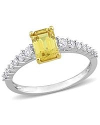 Rina Limor - 14k 1.10 Ct. Tw. Diamond & Yellow Sapphire Set Of Rings - Lyst