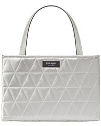 Kate Spade - Sam Icon Quilted Satin Small Tote - Lyst