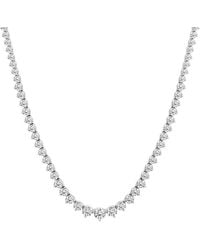 Lab Grown Diamonds - 14K 20.00 Ct. Tw. Lab-Grown Diamond Riviera Necklace - Lyst