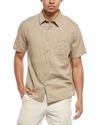 Vince - Linen-Blend Button-Down Shirt - Lyst
