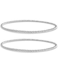 Sterling Forever - Beaded Stretch Bracelet Set - Lyst