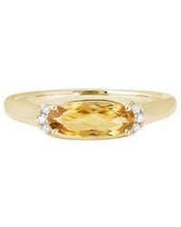 Diamond Select Cuts - 14K Diamond .05 Ct. & .79 Ct. Citrine Ring - Lyst