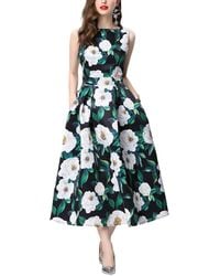CHARLOTTE GREEN - Elaine Midi Dress - Lyst