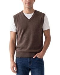 RAFFI - Merino Wool V-Neck Vest - Lyst