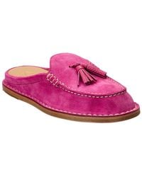 Tod's - Tods Logo Fringed Suede Mule - Lyst