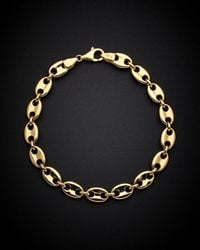 Italian Gold - 14k Puffed Mariner Bracelet - Lyst
