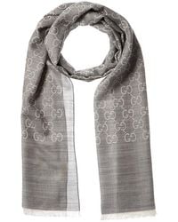 Gucci - Logo Small Jacquard Wool & Silk-blend Scarf - Lyst