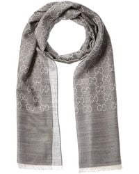 Gucci - Logo Small Jacquard Wool & Silk-blend Scarf - Lyst